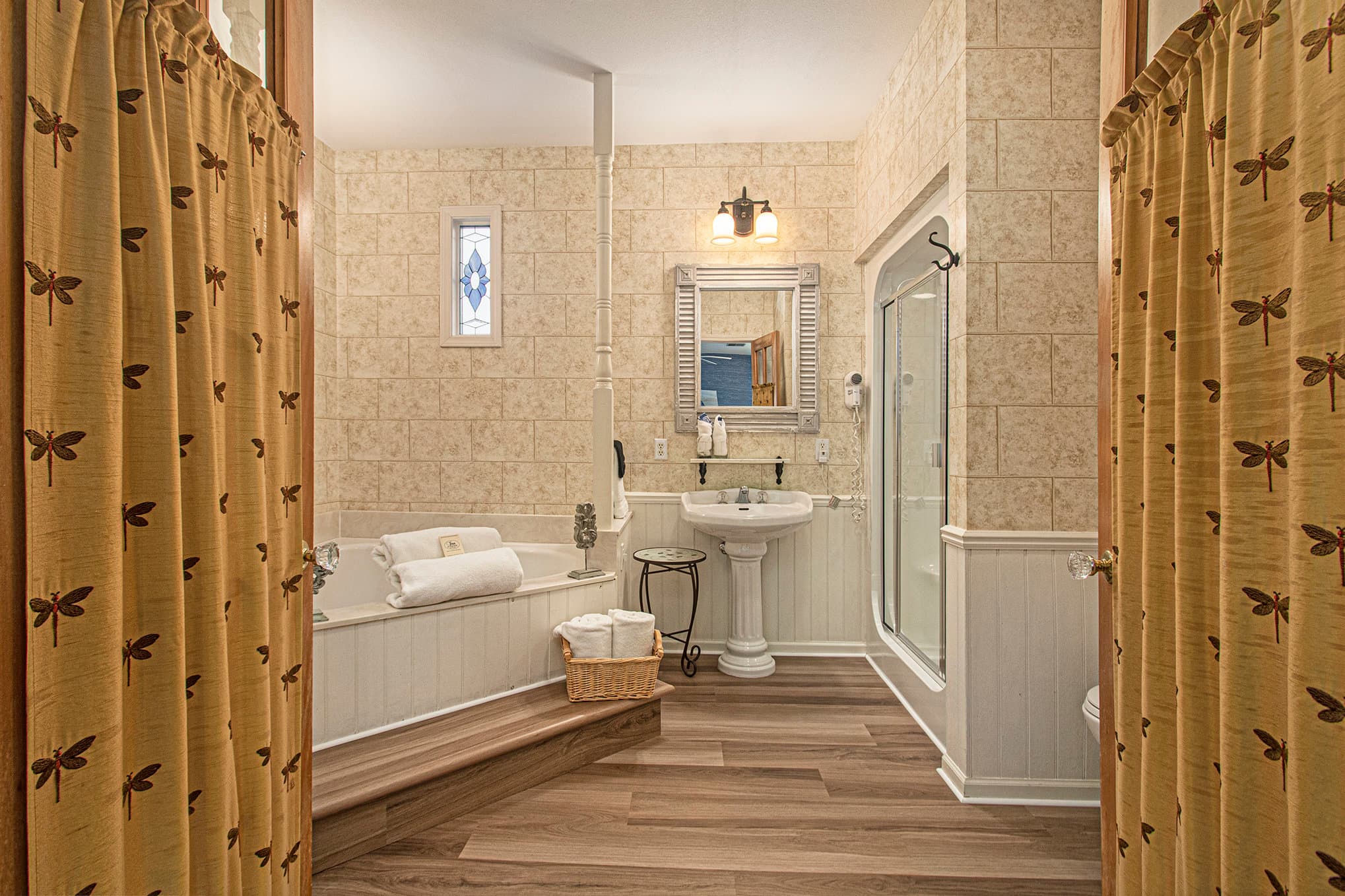 bathroom with double jacuzzi