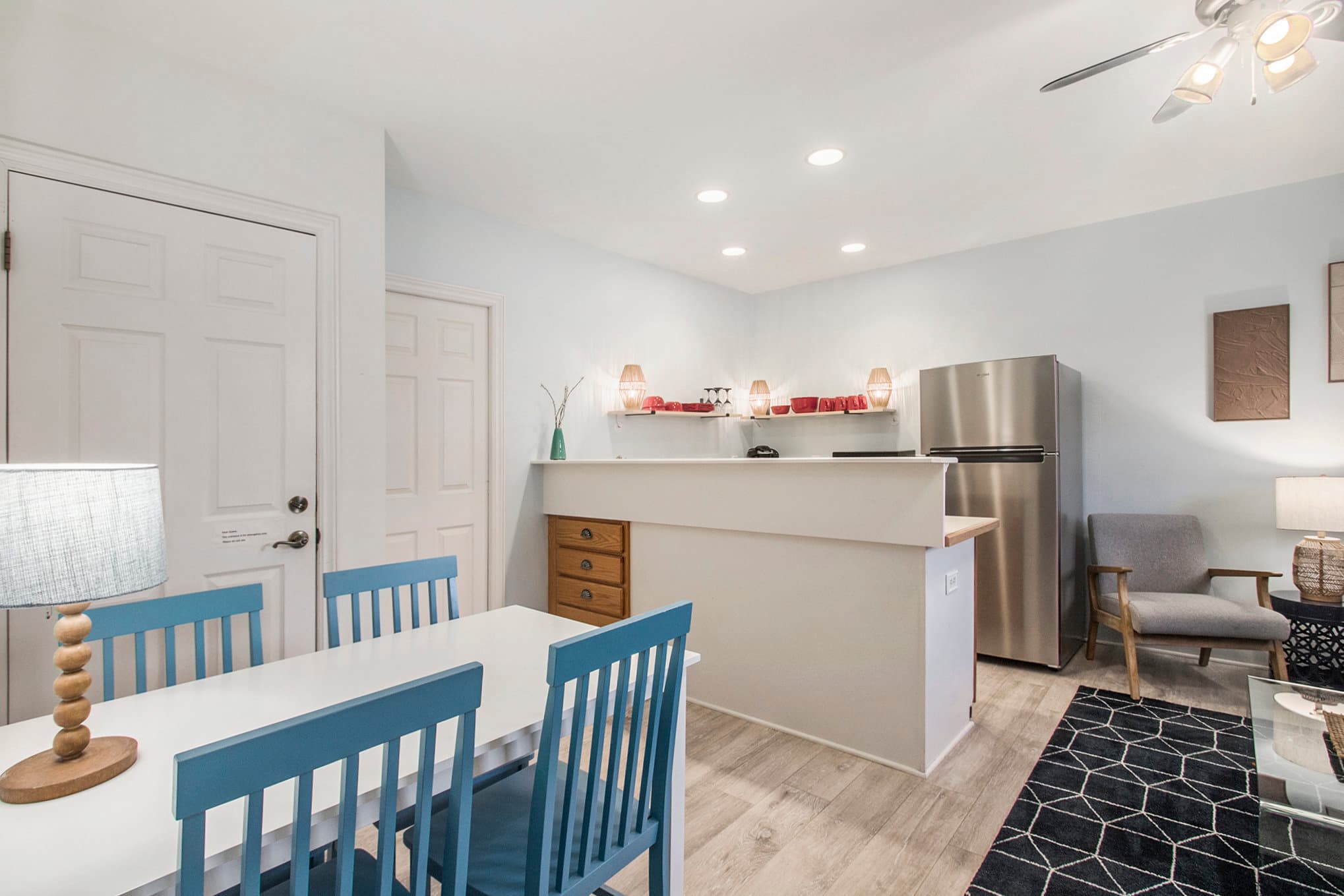 kitchen and dining table
