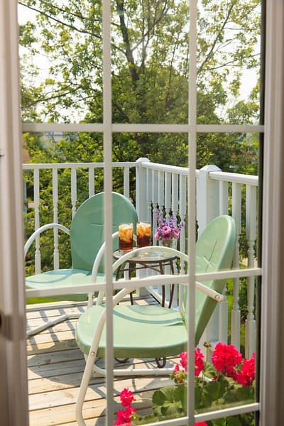 door to private balcony